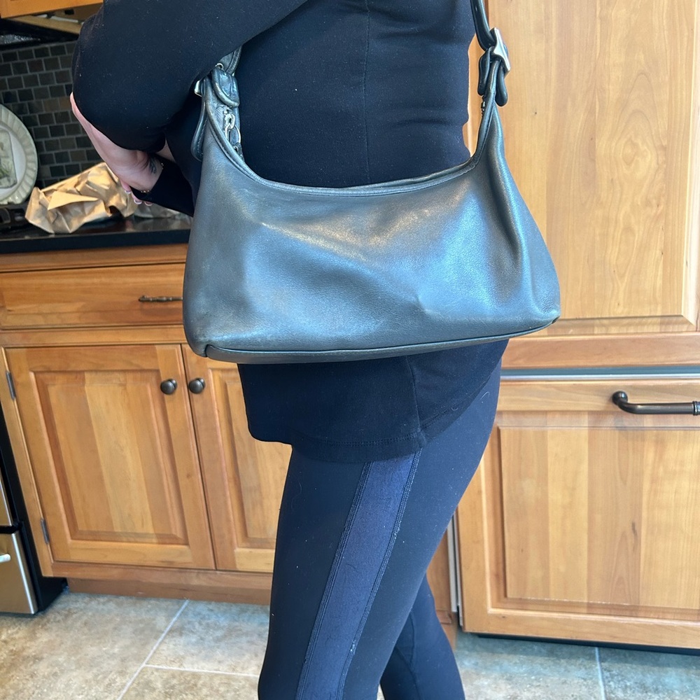 Vintage Coach charcoal grey bag